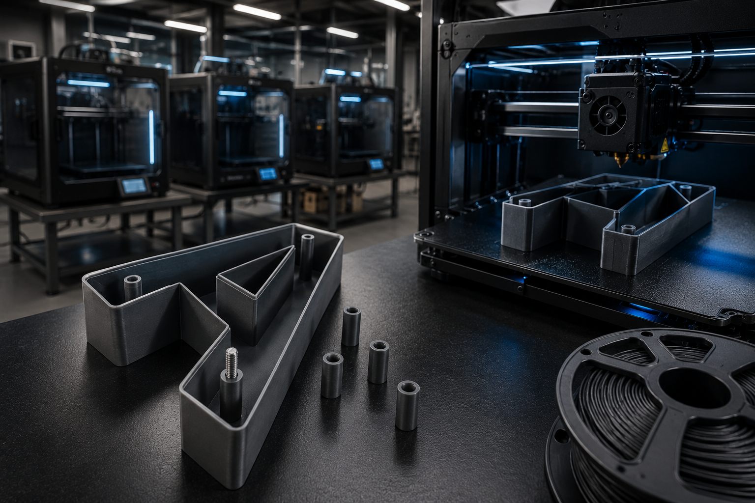 Professionelles 3D-Druck-Beispiel für technische Bauteile und funktionale Anwendungen